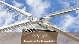  Presentation with old windmill - Colorful PPT layouts enhanced with close-up of british windmill backdrop and a  colored foreground