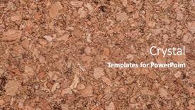  Presentation with bulletin board - Slide deck consisting of close-up-of-brown-cork background and a coral colored foreground