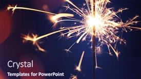  Presentation with firework - Slide set with close-up-of-burning-sparkler background and a navy blue colored foreground