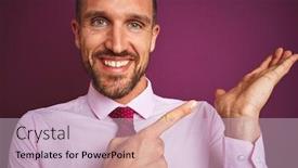  Presentation with purple business - Theme featuring close-up-of-business-man background and a lemonade colored foreground