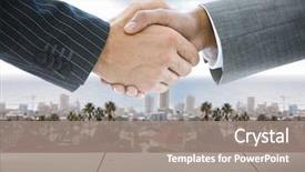  Presentation with people - Audience pleasing slide set consisting of close-up of business people backdrop and a gray colored foreground