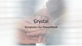  Presentation with close up of digital multimeter - Presentation design with close up of business team background and a  colored foreground