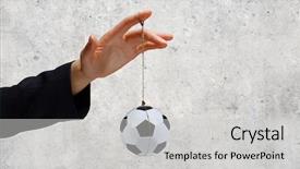  Presentation with rope - PPT layouts with soccer tactics - close up of businessman hand background and a light gray colored foreground