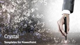  Presentation with dollar signs - Audience pleasing PPT theme consisting of close up of businessman hand drawing dollar signs backdrop and a gray colored foreground