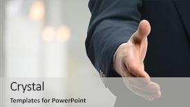  Presentation with surgical hand wash - Amazing PPT theme having up of businessman's hand backdrop and a light gray colored foreground