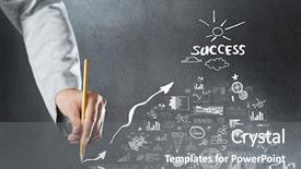  Presentation with paper hand drawn politics - Audience pleasing presentation design consisting of close up of businesswoman hand backdrop and a gray colored foreground