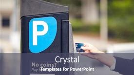  Presentation with contactless - Cool new PPT theme with close-up-of-businesswoman-making backdrop and a ocean colored foreground