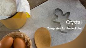  Presentation with cookie - Colorful presentation enhanced with close-up-of-butter-paper backdrop and a gray colored foreground