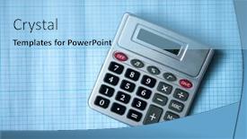  Presentation with measurement - Amazing slides having close-up-of-calculator-instrument backdrop and a light blue colored foreground