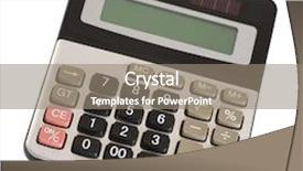  Presentation with isolated paw prints over white - Cool new presentation theme with close-up of calculator isolated backdrop and a gray colored foreground