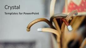  Presentation with close up dumb cane leaves - Amazing slide deck having close up of cane walking backdrop and a light gray colored foreground