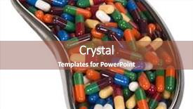  Presentation with kidney - PPT theme featuring capsules in a kidney background and a red colored foreground