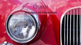  Presentation with grill - Presentation design having close-up-of-car-grill background and a coral colored foreground