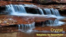  Presentation with utah - Presentation theme featuring close-up-of-cascades-along background and a tawny brown colored foreground