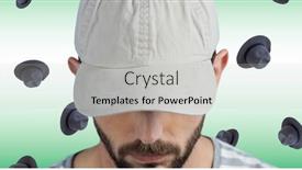  Presentation with black man fashion - Presentation design consisting of close-up-of-caucasian-bearded background and a light gray colored foreground