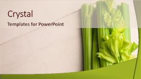  Presentation with celery - Slide set featuring close up of celery background and a lemonade colored foreground