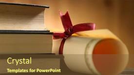  Presentation with certificate - Theme with close-up-of-certificate background and a tawny brown colored foreground