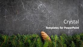  Presentation with text message - PPT theme having close-up-of-chalkboard background and a gray colored foreground