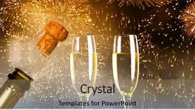  Presentation with eye popping - Audience pleasing PPT theme consisting of close up of champagne cork backdrop and a coral colored foreground