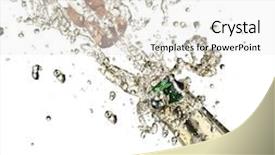  Presentation with explosion - Beautiful presentation theme featuring close-up of champagne explosion backdrop and a white colored foreground