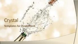 Presentation with explosion - Beautiful presentation featuring close-up of champagne explosion backdrop and a cream colored foreground