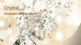  Presentation with explosion - Slides having close-up of champagne explosion background and a cream colored foreground