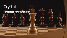  Presentation with chess pieces - Audience pleasing presentation theme consisting of close-up of chess pieces backdrop and a black colored foreground