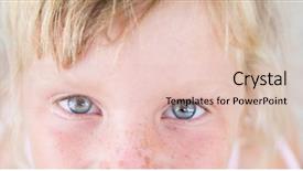  Presentation with eyes - Presentation design consisting of the subject of science background and a dark gray colored foreground.