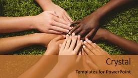  Presentation with children diversity - Slide deck consisting of close up of children keeping background and a red colored foreground