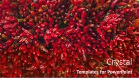  Presentation with peppers - Presentation design having close-up-of-chili-peppers background and a tawny brown colored foreground