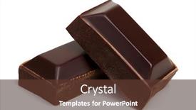  Presentation with white chocolate - Amazing presentation theme having close-up-of-chocolate-pieces backdrop and a tawny brown colored foreground