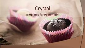  Presentation with chocolate - Presentation theme with close up of chocolate pralines with shallow focus background and a lemonade colored foreground