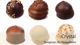  Presentation with chocolate - Audience pleasing slide deck consisting of close up of chocolate pralines backdrop and a lemonade colored foreground