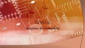  Presentation with circuit board - Colorful PPT layouts enhanced with close-up-of-circuit-board backdrop and a red colored foreground