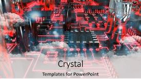  Presentation with circuit board - Amazing PPT theme having close up of circuit backdrop and a soft green colored foreground