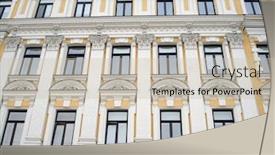  Presentation with classical - PPT layouts with close-up of classical building background and a soft green colored foreground