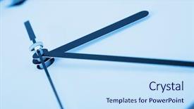  Presentation with clock - Colorful PPT theme enhanced with close-up of clock hands backdrop and a sky blue colored foreground