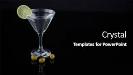  Presentation with lime - PPT layouts consisting of close-up-of-cocktail-martini background and a black colored foreground
