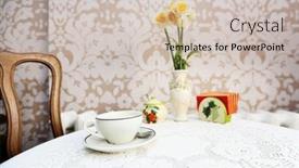  Presentation with tea coffee - Amazing slide deck having close-up-of-coffee-tea backdrop and a soft green colored foreground