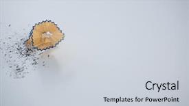  Presentation with colored pencils - Colorful slide deck enhanced with close-up of colored pencils kept in glass on white background backdrop and a lemonade colored foreground