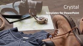  Presentation with maps - Slide set with close-up-of-compass background and a gray colored foreground