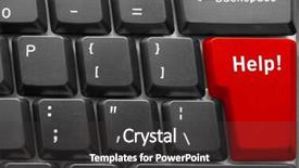  Presentation with computer keyboard and mouse - Colorful presentation theme enhanced with close-up of computer keyboard backdrop and a dark gray colored foreground