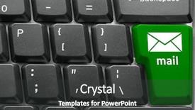  Presentation with mail - Presentation featuring close-up of computer keyboard with mail key background and a dark gray colored foreground