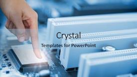  Presentation with white pigeon against the blue - Audience pleasing presentation consisting of close-up of computer parts backdrop and a light blue colored foreground