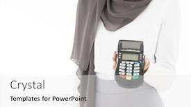  Presentation with consumerism - Slide deck enhanced with close-up-of-confident-happy background and a white colored foreground