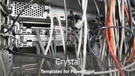  Presentation with wires - Presentation theme consisting of close-up-of-configuration background and a gray colored foreground