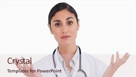  Presentation with physician - Amazing theme having close up of confused female backdrop and a lemonade colored foreground