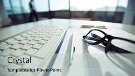  Presentation with termination of the contract - Beautiful PPT theme featuring close-up of contract backdrop and a light gray colored foreground