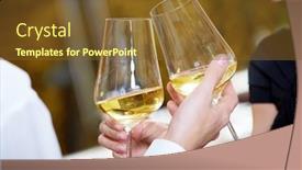  Presentation with flutes - Colorful slide set enhanced with new year christmas relative - close-up of couple hands holding backdrop and a tawny brown colored foreground