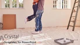  Presentation with decorate - Slide deck with close-up-of-couple-hugging background and a lemonade colored foreground